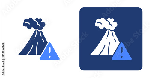 Volcano Watch icon, with contrast background.