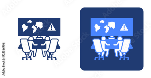 Crisis Command icon, with contrast background.