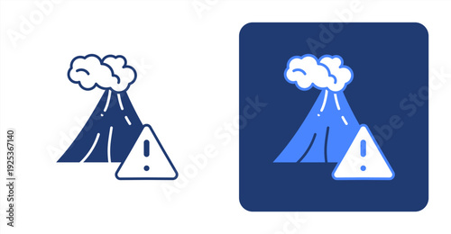 Volcano Watch icon, with contrast background.
