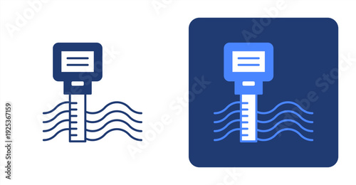Flood Surveillance icon, with contrast background.