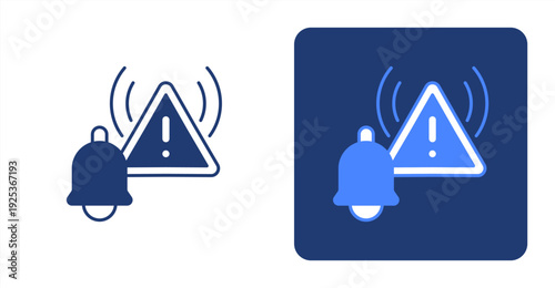 Disaster Alert icon, with contrast background.