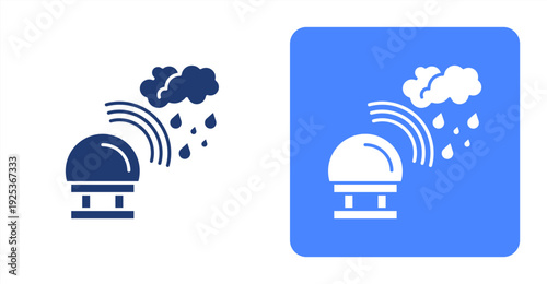 Weather Radar icon, with contrast background.