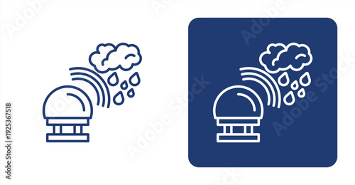 Weather Radar icon, with contrast background.