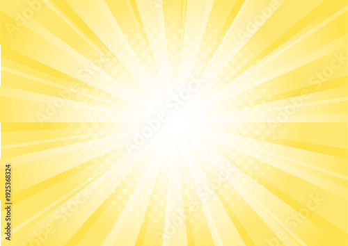 金色・黄色のサンバースト・集中線