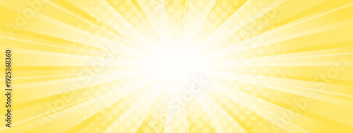 金色・黄色のサンバースト・集中線
