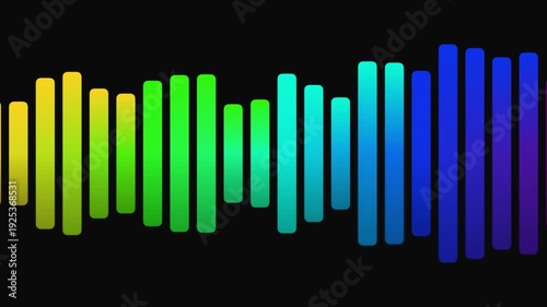 Abstract Audio Bars Visualizer Loop 4K – Futuristic Music Spectrum Background