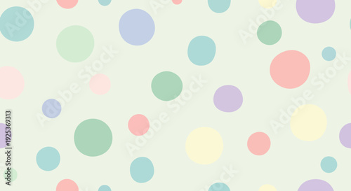 Multicolored dots scattered randomly on a soft background viewed from a straightforward perspective Whisk pattern FileType eps