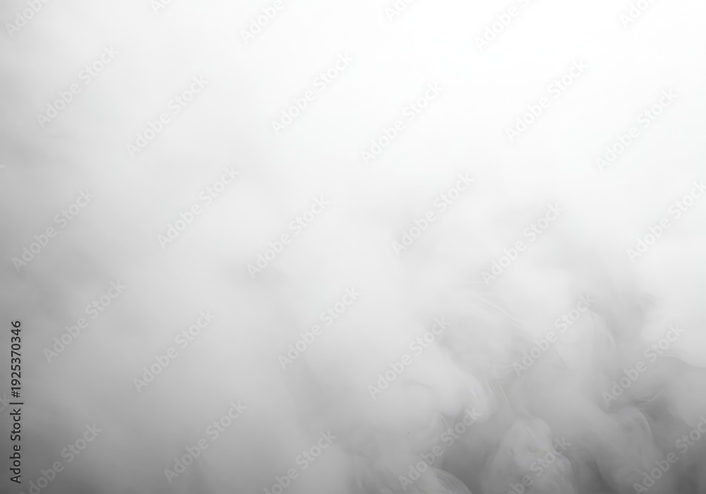 Fototapeta premium A dramatic, ethereal white background featuring heavy smoke and subtle gray vapor, perfect for abstract backdrops and creative overlay needs ,soft ,copy space ,mist