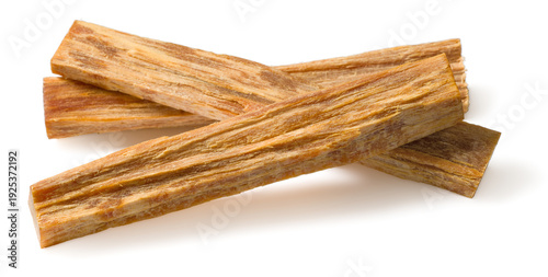 Cedar wood sticks isolated on white background.