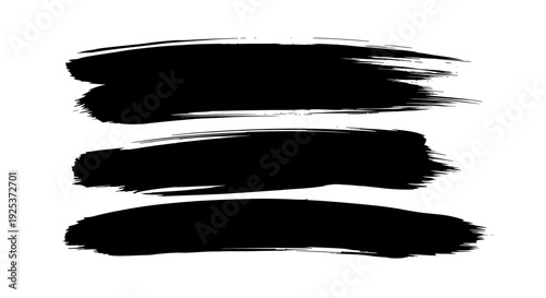 Bold black ink brush strokes create a striking artistic design.