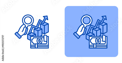 Financial Overview icon, with contrast background.