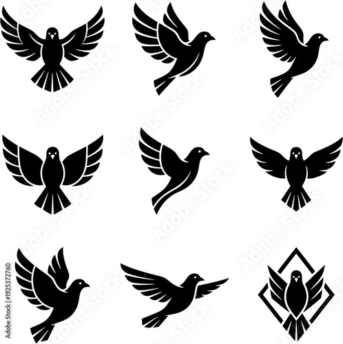 set of birds icon