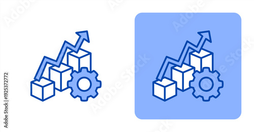 Productivity Index icon, with contrast background.
