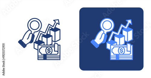 Financial Overview icon, with contrast background.