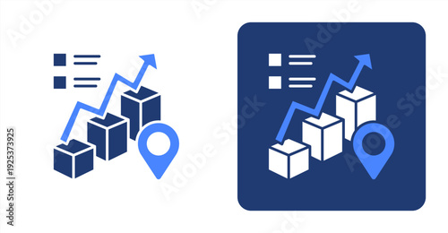Regional Economy icon, with contrast background.