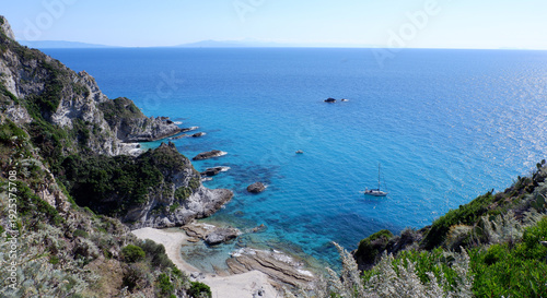 The beautiful coastline of Capo Vaticano, Calabria, Italy