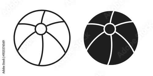 Beach ball icon symbol design template. Vector 10 eps.