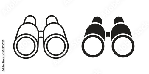 Binoculars icon symbol design template. Vector 10 eps.