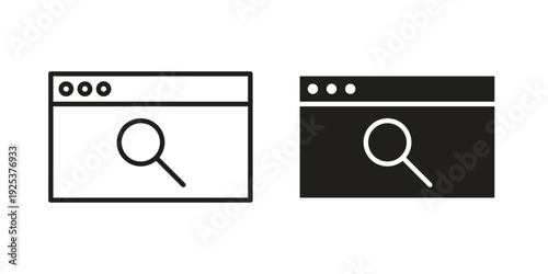 Browsing icon symbol design template. Vector 10 eps.