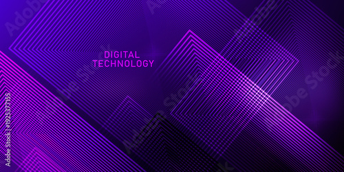 2d illustration Abstract futuristic electronic circuit technology background