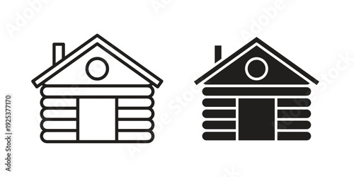 Cabin icon symbol design template. Vector 10 eps.