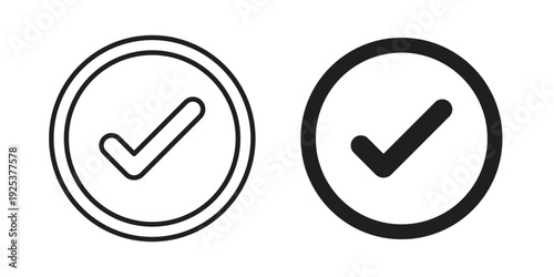 Checkmark icon symbol design template. Vector 10 eps.