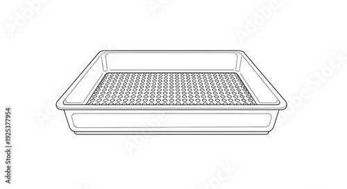 Empty Seedling Tray with Drainage Holes for Gardening and Plant Propagation