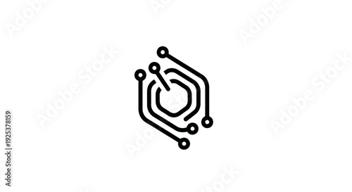 Abstract Technology Network Circuit Board Icon