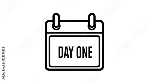 Day One Calendar Icon, First Day, Start, Beginning, Planning, Schedule, Date Concept