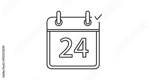 Calendar Icon with Check Mark - Date Reminder, Appointment, Event Planning Concept