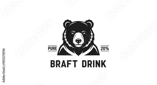 Bear Head Logo for Beverage Brand - Vintage Emblem Design