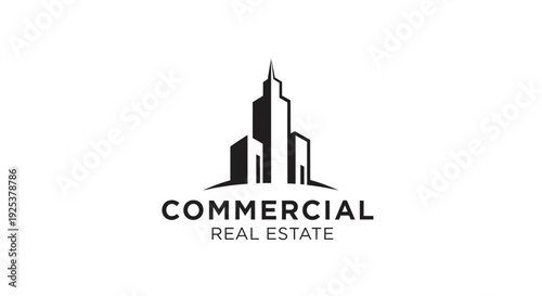 Commercial Real Estate Building Logo Icon Design Skyscraper City Skyline