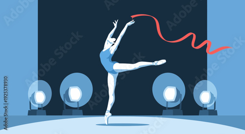 Ballet Dancer Performing on Stage.