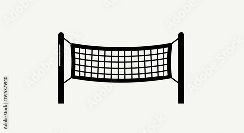 Volleyball Net Icon, Sport Equipment, Outdoor Game, Beach Volleyball Court Boundary