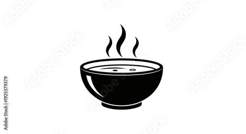 Steaming Bowl of Hot Soup Icon