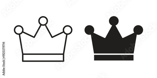 Crown icon symbol design template. Vector 10 eps.