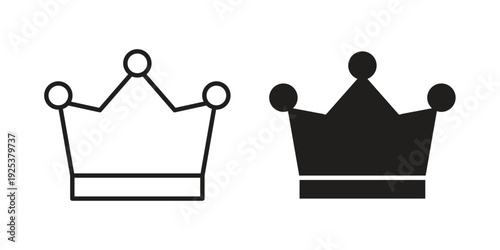 Crown icon symbol design template. Vector 10 eps.