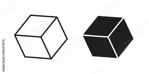 Cube icon symbol design template. Vector 10 eps.
