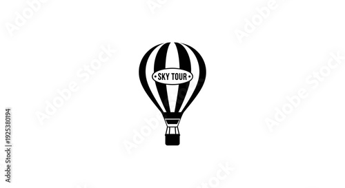 Hot Air Balloon Sky Tour Icon Logo Design