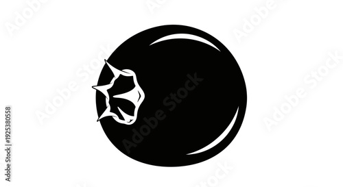 Blackberry Icon, Simple Vector Illustration of a Single Berry