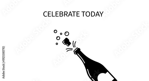 Champagne Bottle Pop Cork Celebration Bubbles Toasting Event