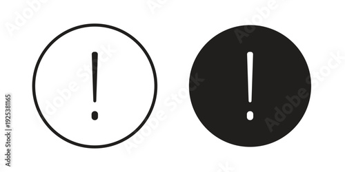 Exclamation button icon symbol design template. Vector 10 eps.