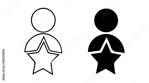 User Rating Star Icon Set Vector Customer Review Feedback