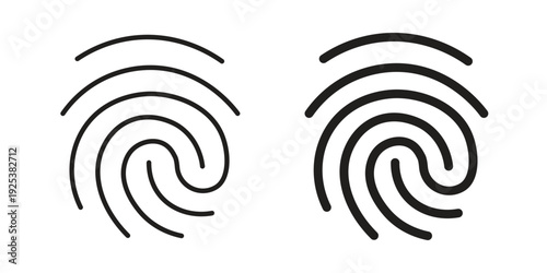 Fingerprint icon symbol design template. Vector 10 eps.