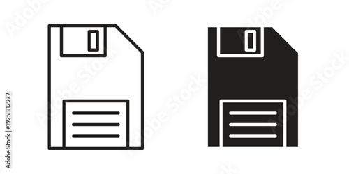 Floppy disk icon symbol design template. Vector 10 eps.