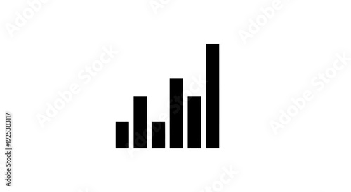 Bar Graph Icon for Data Analysis, Business Growth, and Statistical Visualization