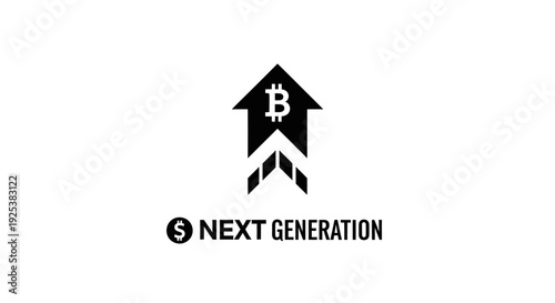 Bitcoin Growth Next Generation Digital Finance Concept Icon