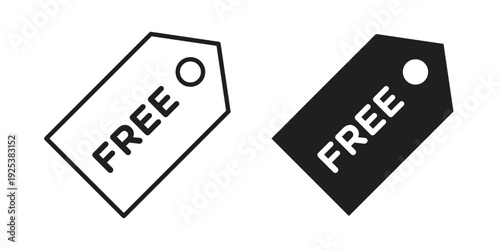 Free tag icon symbol design template. Vector 10 eps.