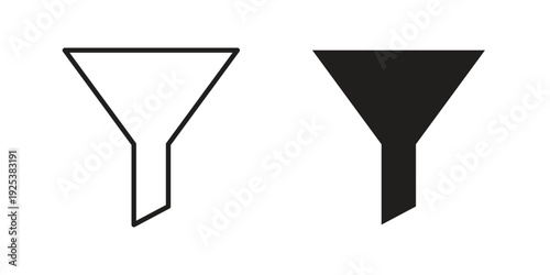 Funnel icon symbol design template. Vector 10 eps.