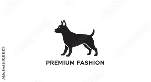 Black Dog Silhouette Logo for Premium Fashion Brand